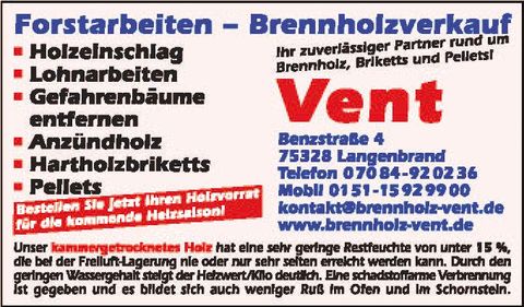 Forstarbeiten & Brennholzverkauf Vent